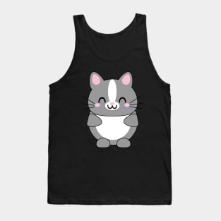 Cute Grey Cat Tank Top